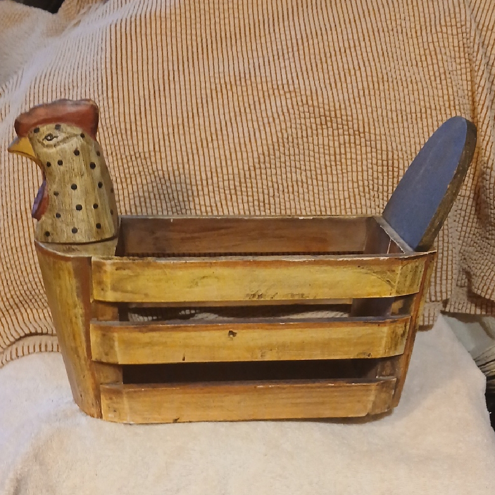 Rustic Wooden Chicken Basket